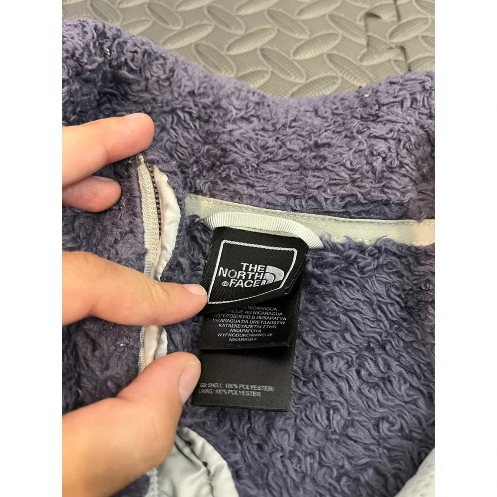 The North Face Osito Fleece Jacket Womens L Purple Full Zip High Pile Soft